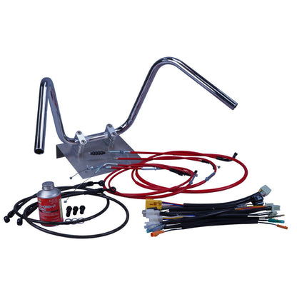 XR50/100モタード 05-07年 AD14HD13 ミニしぼりアップハンドル セット カラー ワイヤー