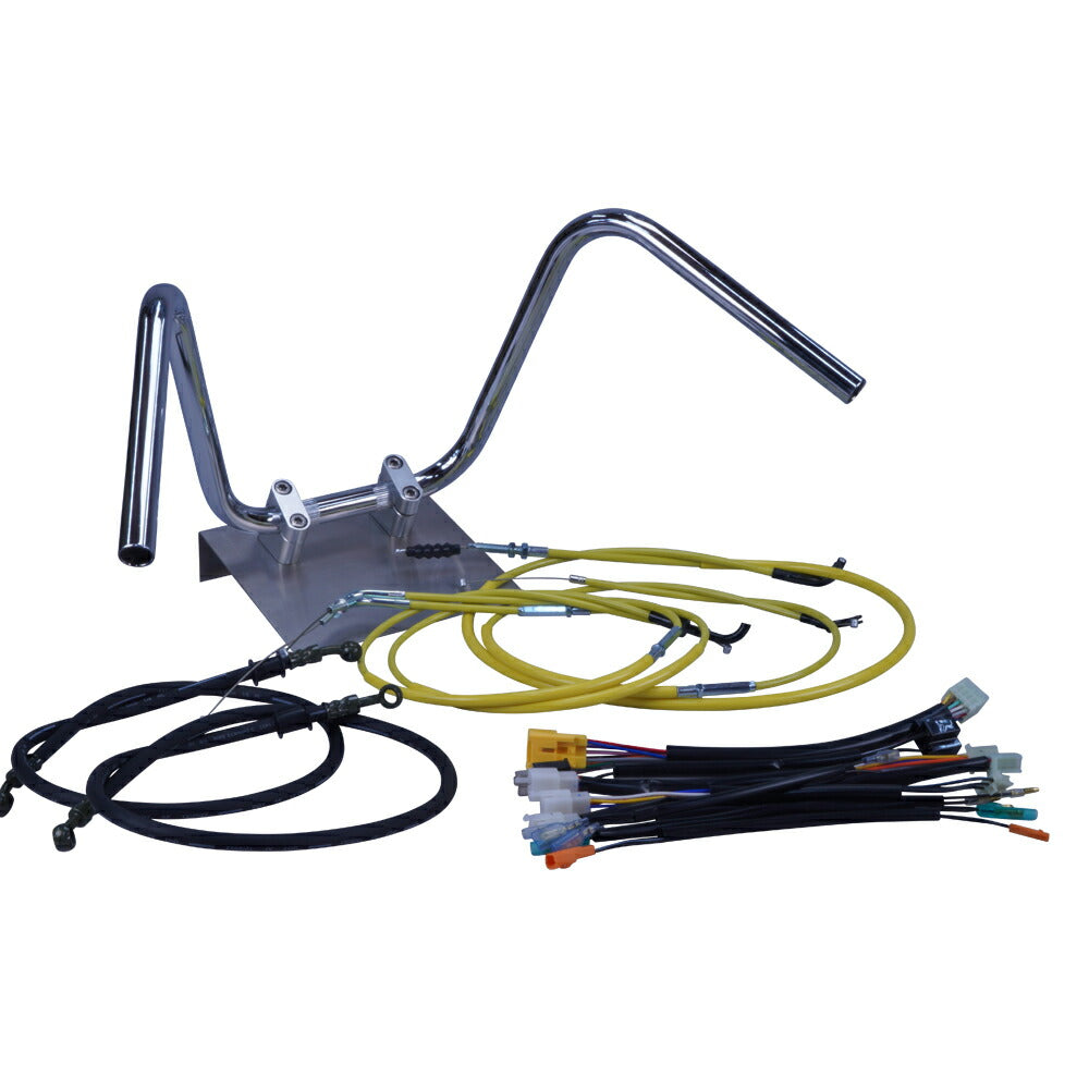 APE 50 Type D 09 (AC18) Mini Ape Hanger Handlebar Set Color Cables