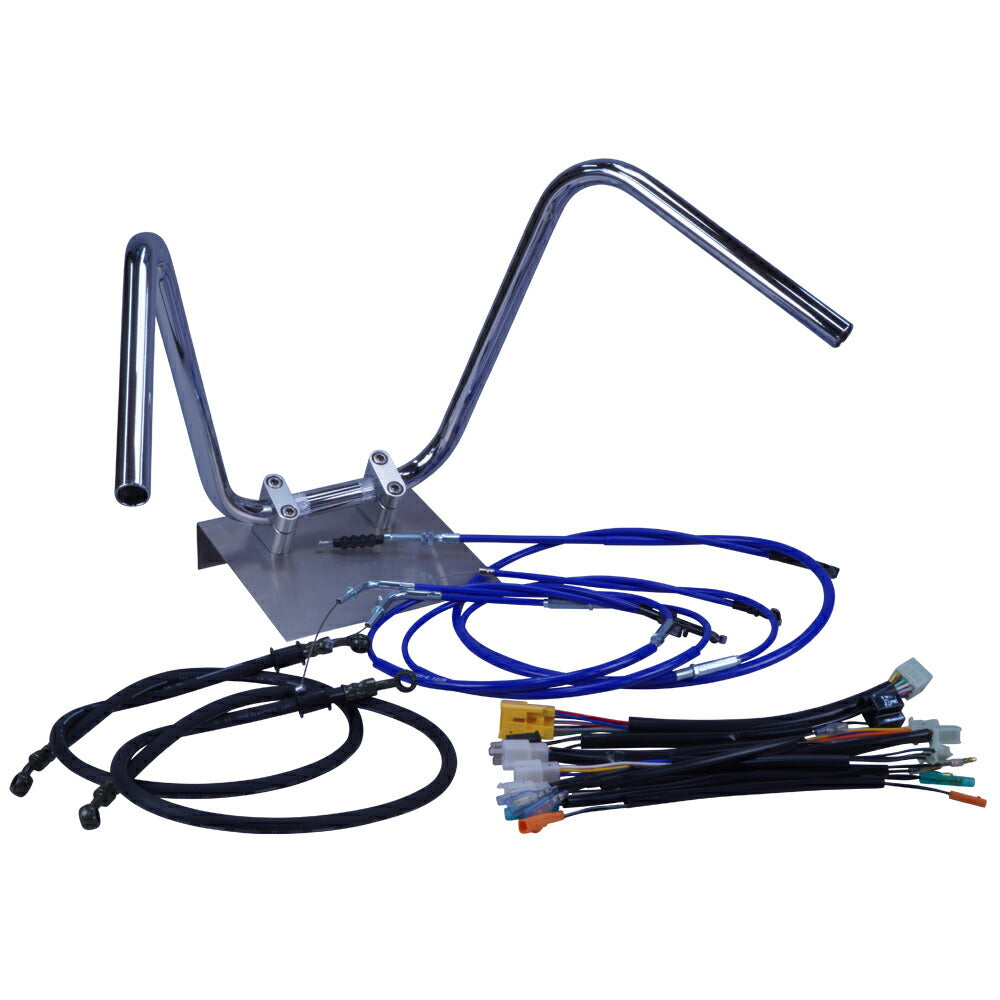 APE 50 Type D 09 (AC18) Mini Ape Hanger Handlebar Set Color Cables