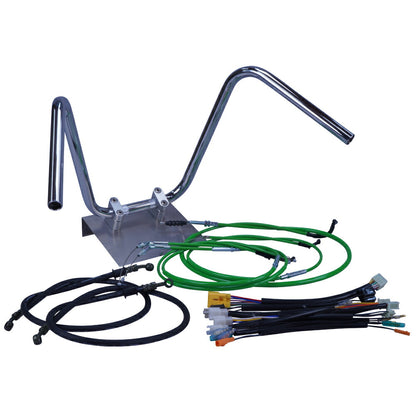 APE 50 Type D 09 (AC18) Mini Ape Hanger Handlebar Set Color Cables