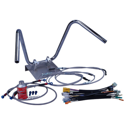 エイプ50 タイプD 09年 AC18 ミニしぼりアップハンドル セット メッシュ ワイヤー