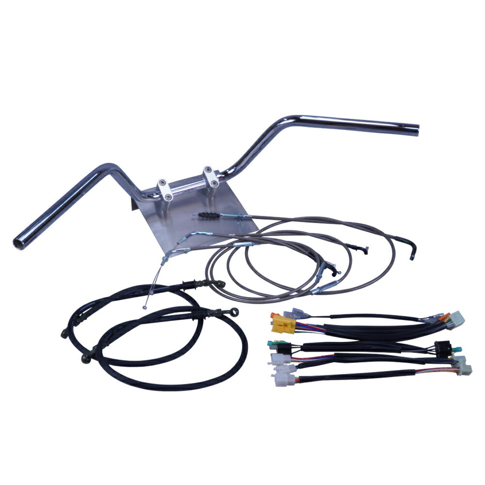 RG250E 78-80年 鬼ハンドル セット ブラックメッシュ ダークメッシュ ワイヤー