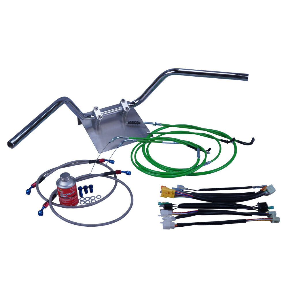 ゼファー400 89-90年 ZR400C 鬼ハンドル セット カラー ワイヤー