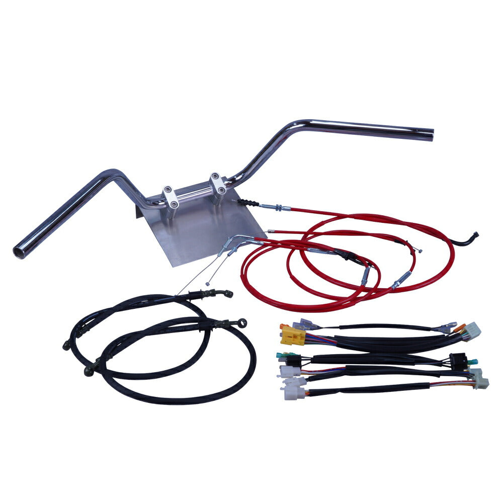 ZRX400/2 94-03年 ZR400E 鬼ハンドル セット カラー ワイヤー