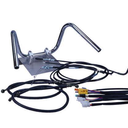 CB400SF 06-07年 NC39 しぼりアップハンドル セット ブラック ワイヤー