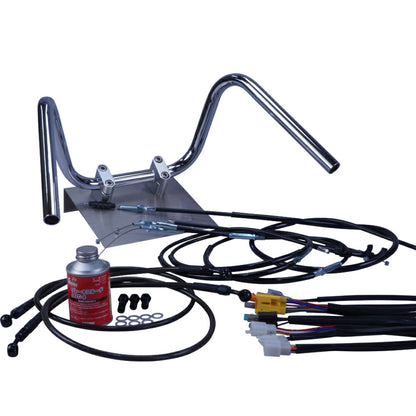 CB400F 初期 74-77年 しぼりアップハンドル セット ブラック ワイヤー