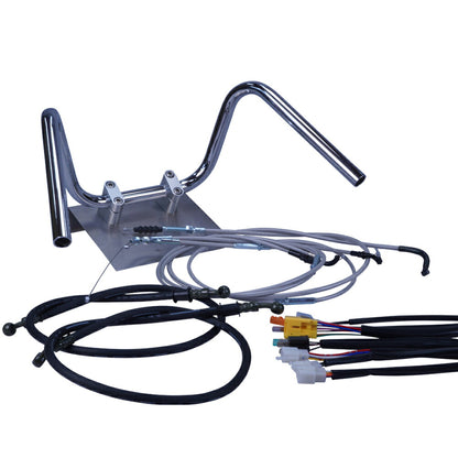 CBX400F All years NC07 Pulled Back Handlebar Set Mesh Cables