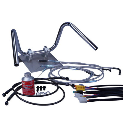 CB400F 97-01年 NC36 しぼりアップハンドル セット メッシュ ワイヤー