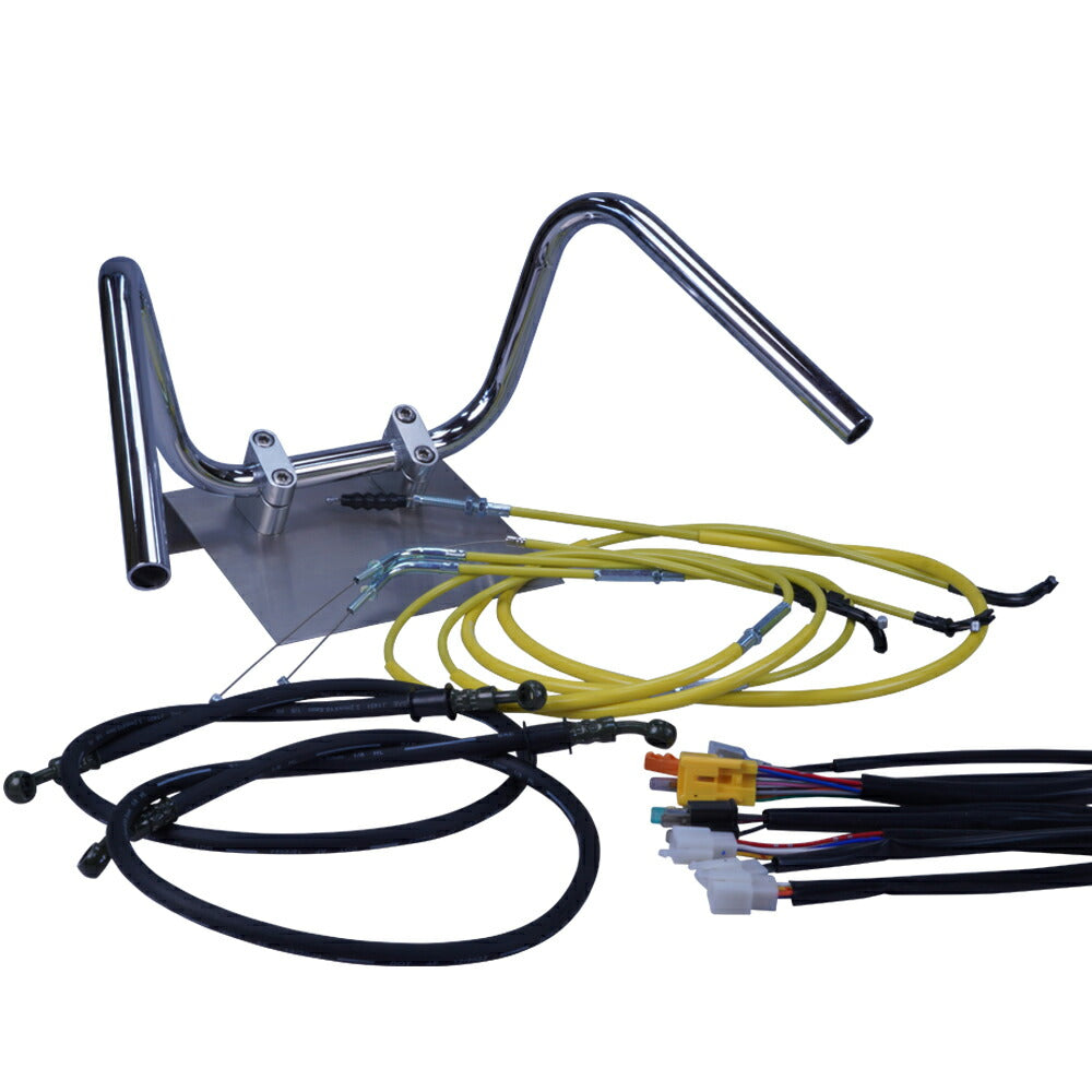 XJR400R 01-07年 RH02J しぼりアップハンドル セット カラー ワイヤー