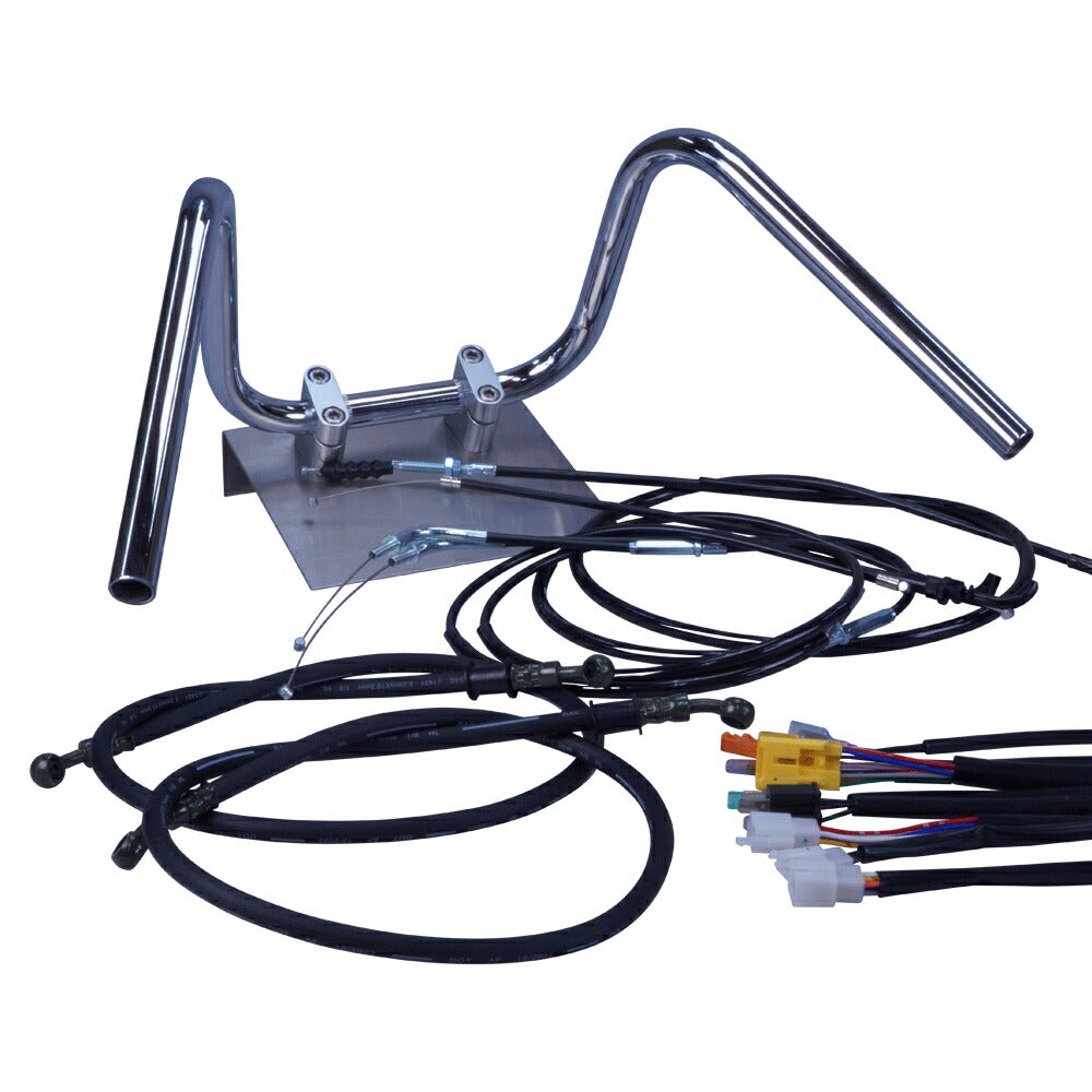 CB400SF 06-07年 NC39 しぼりアップハンドル セット ブラック ワイヤー