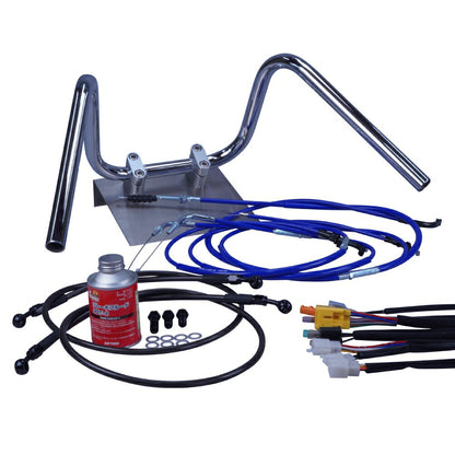 RZ250 1985 1AR Pulled-back Handlebar Set, Color Cables