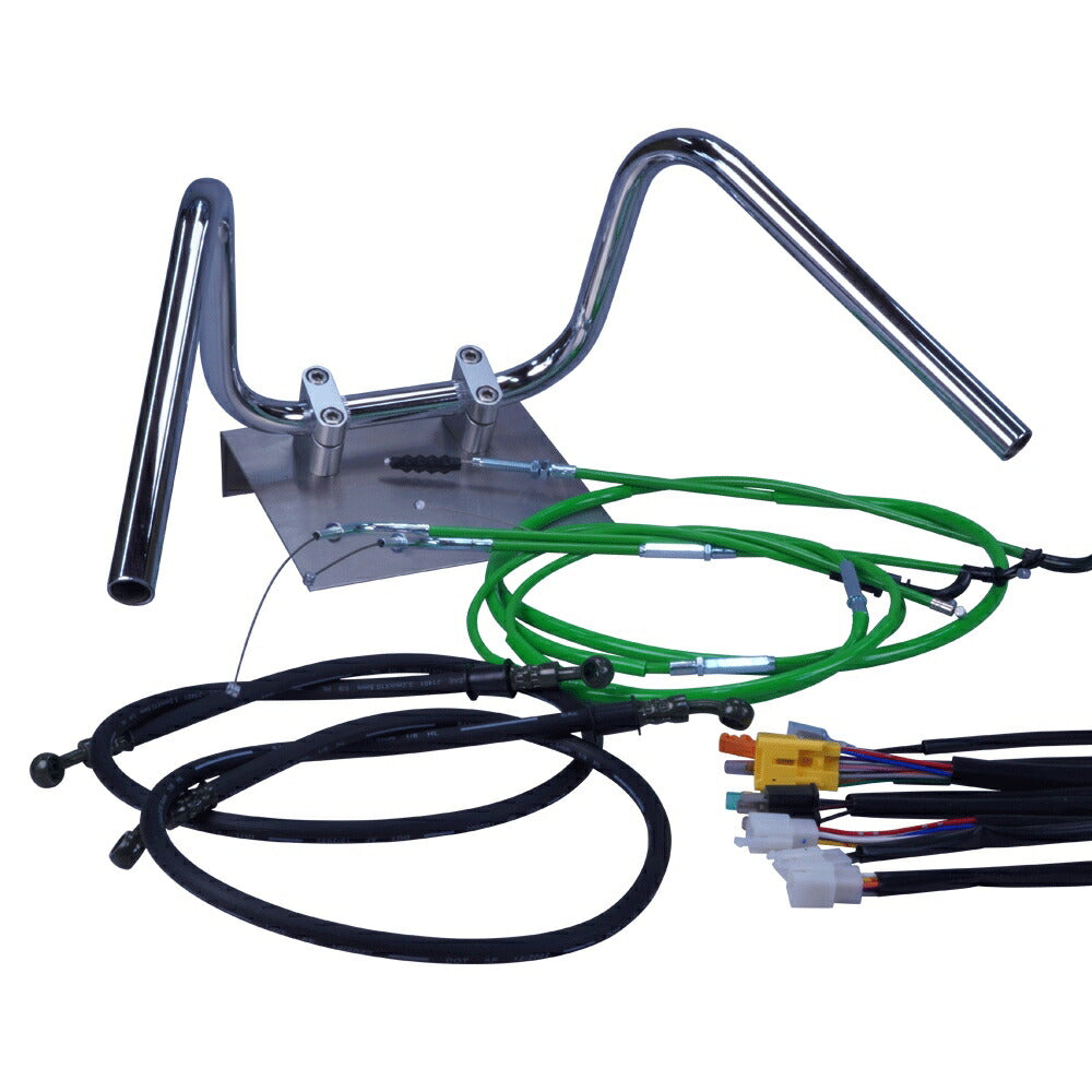 RZ250 80-82年 4L3 しぼりアップハンドル セット カラー ワイヤー