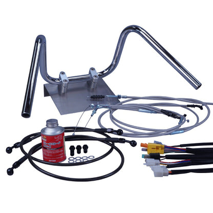 Z250FT A3 81年 KZ250A しぼりアップハンドル セット メッシュ ワイヤー