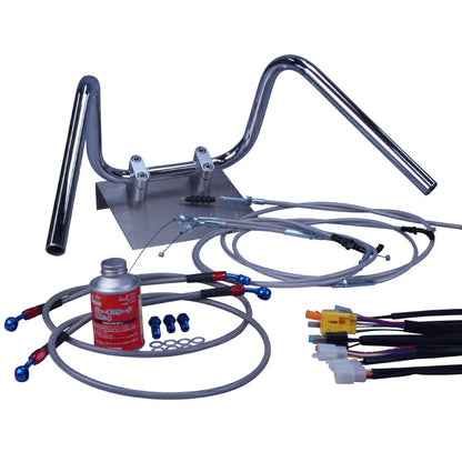 Z400GP 全年式 KZ400M しぼりアップハンドル セット メッシュ ワイヤー