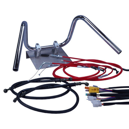 バンディット250 90-94年 GJ74 しぼりアップハンドル セット カラー ワイヤー