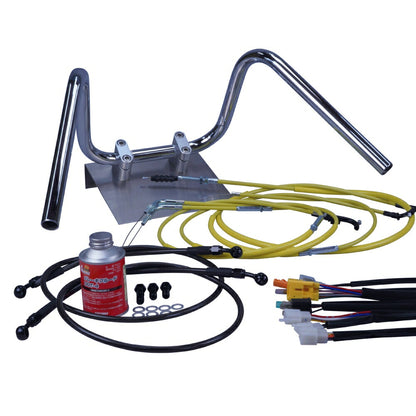 ZRX400/2 94-03年 ZR400E しぼりアップハンドル セット カラー ワイヤー