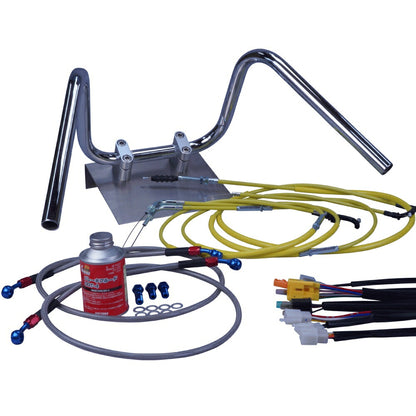 ホーネット250 06-07年 MC31 しぼりアップハンドル セット カラー ワイヤー