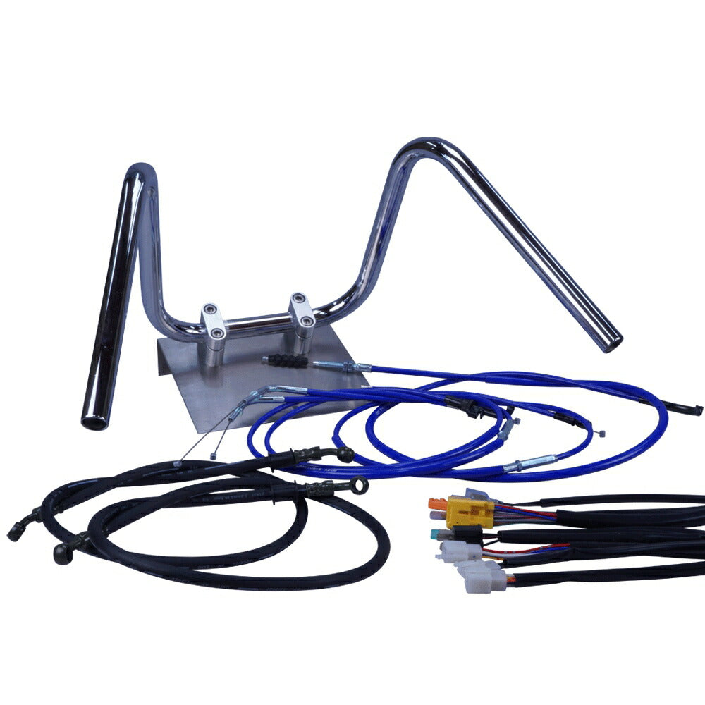 FTR223 全年式 MC34 しぼりアップハンドル セット カラー ワイヤー