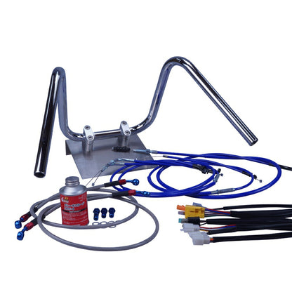 CB400F 97-01年 NC36 しぼりアップハンドル セット カラー ワイヤー