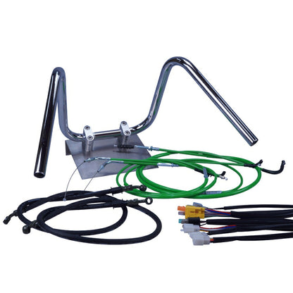 SR400/500 88-00年 1JR1JN しぼりアップハンドル セット カラー ワイヤー