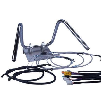 CB400SF 06-07年 NC39 しぼりアップハンドル セット メッシュ ワイヤー