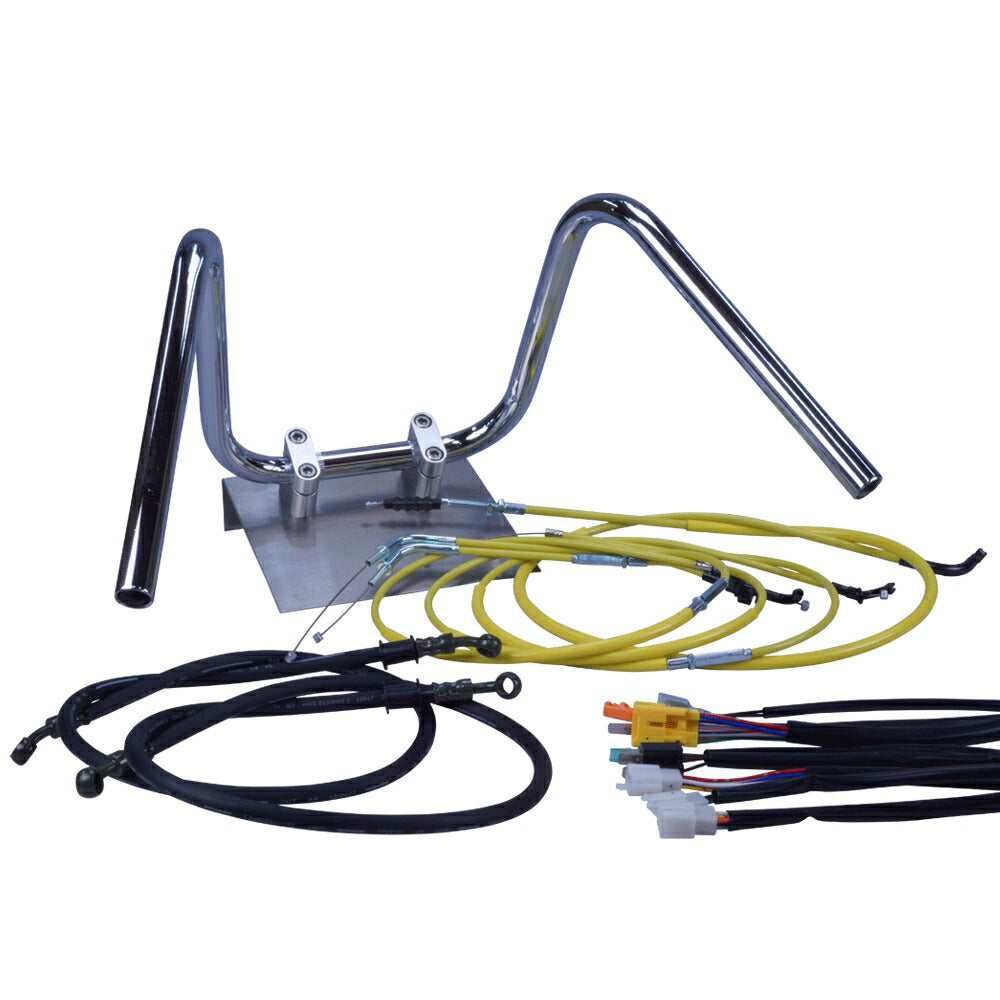 XJR400R 98-00年 4HM しぼりアップハンドル セット カラー ワイヤー