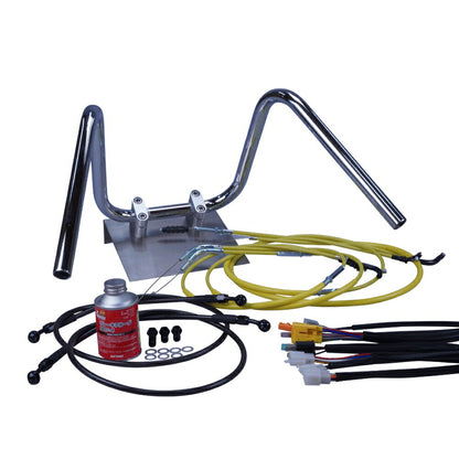 FTR223 全年式 MC34 しぼりアップハンドル セット カラー ワイヤー