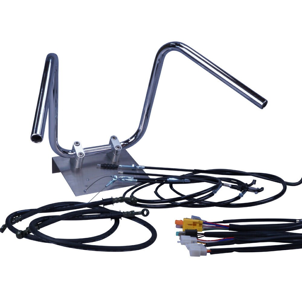 CB400SF 06-07年 NC39 しぼりアップハンドル セット ブラック ワイヤー