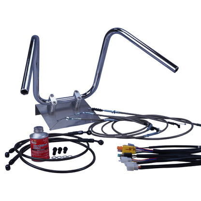 CB400SF Ver.S 96-98年 NC31 しぼりアップハンドル セット ブラックメッシュ ダークメッシュ ワイヤー