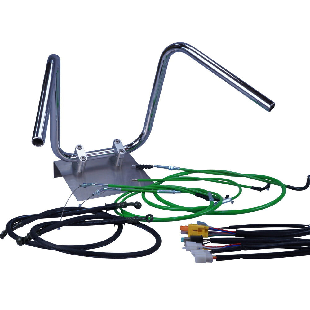 CB400SF 06-07年 NC39 しぼりアップハンドル セット カラー ワイヤー