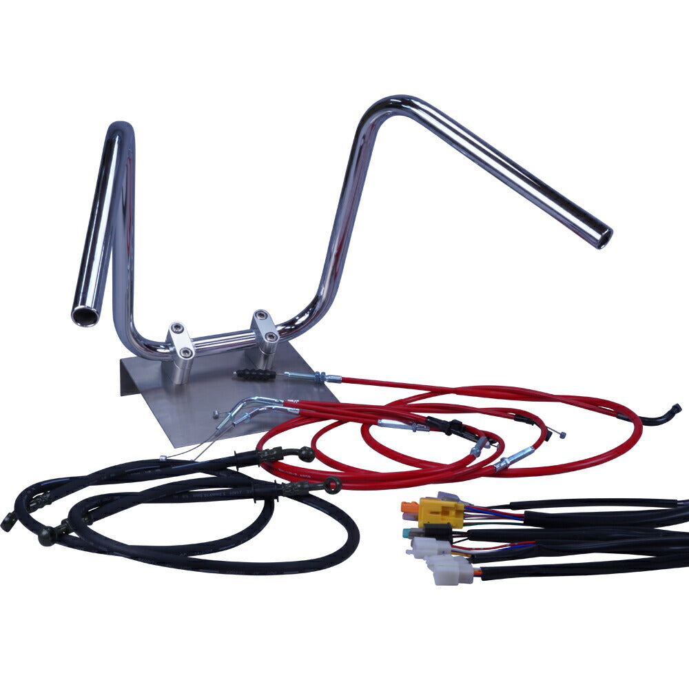 XJR400 93-94年 4HM しぼりアップハンドル セット カラー ワイヤー