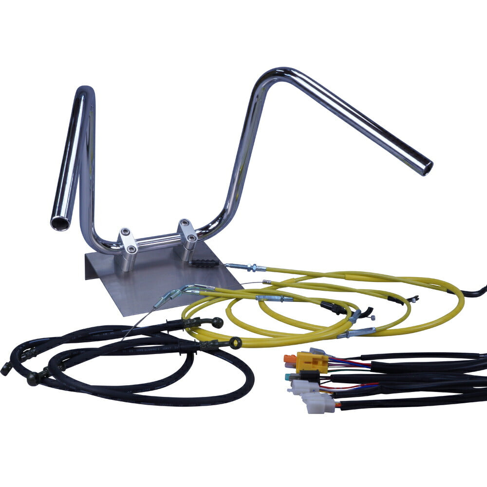 RZ250 80-82年 4L3 しぼりアップハンドル セット カラー ワイヤー