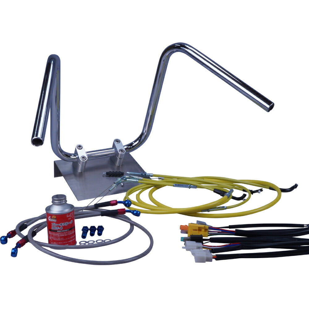 Z250FT A4/A5 82年 KZ250A しぼりアップハンドル セット カラー ワイヤー