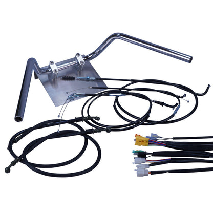 ゼファーχ カイ 全年式 ZR400C 鬼ハンドル セット ブラック ワイヤー