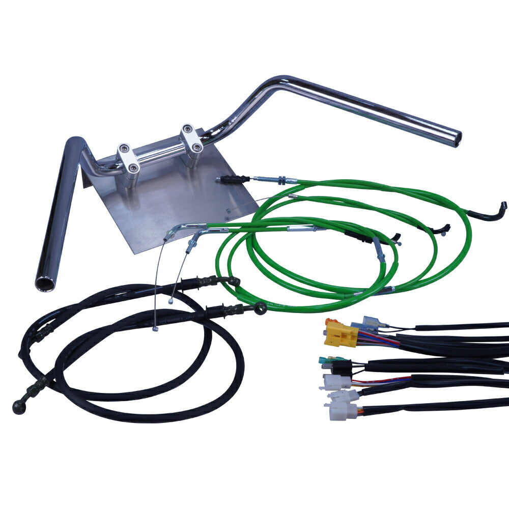 ZRX400/2 94-03年 ZR400E 鬼ハンドル セット カラー ワイヤー