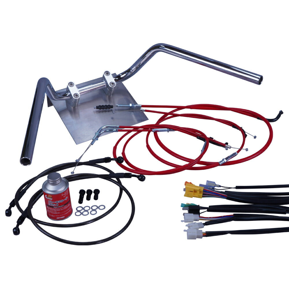 XJR400R 98-00年 4HM 鬼ハンドル セット カラー ワイヤー