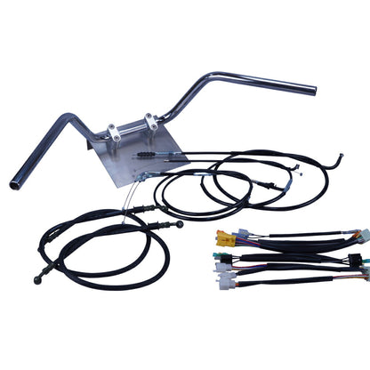 TW200/E 87-99年 2JL 鬼ハンドル セット ブラック ワイヤー