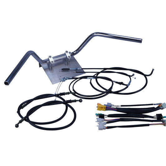 ゼファー400 89-90年 ZR400C 鬼ハンドル セット ブラック ワイヤー