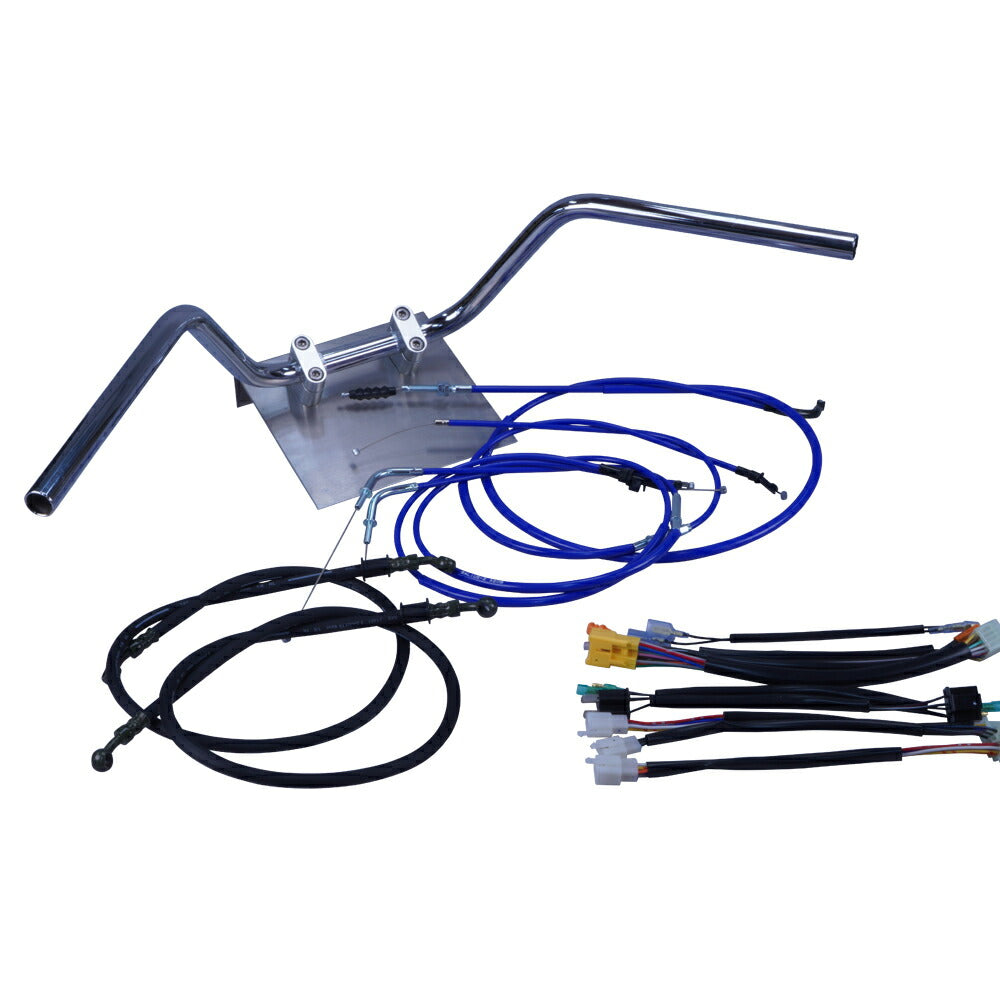 ZRX400/2 94-03年 ZR400E 鬼ハンドル セット カラー ワイヤー