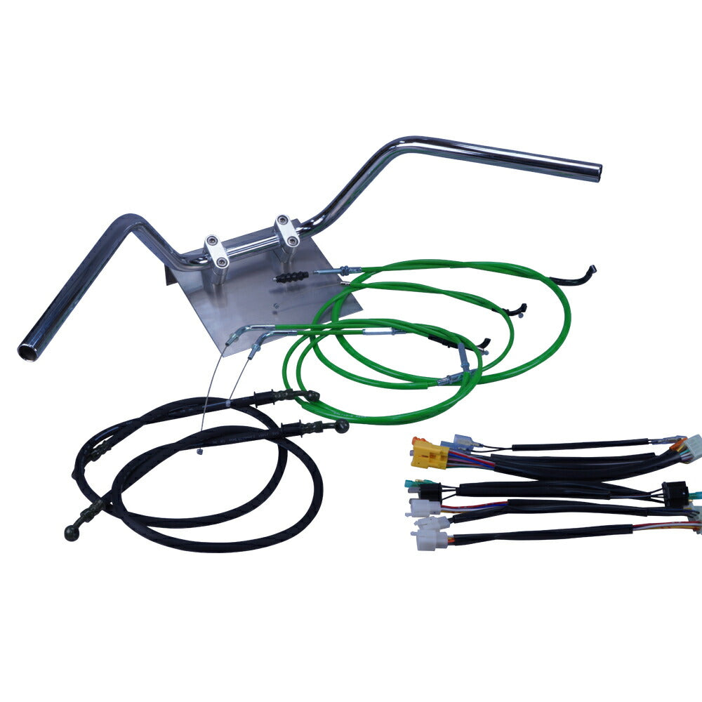 ZRX400/2 94-03年 ZR400E 鬼ハンドル セット カラー ワイヤー