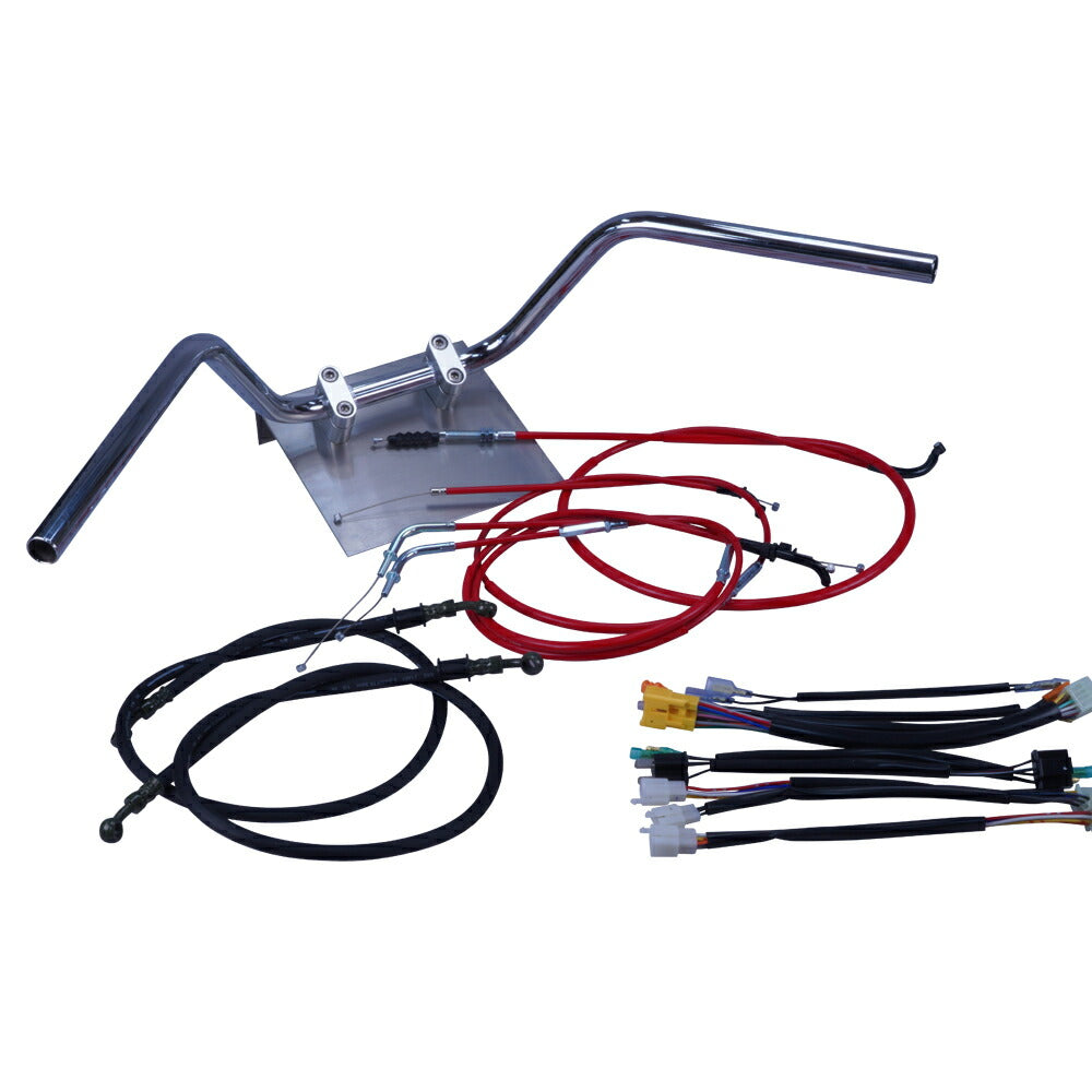 ZRX400/2 94-03年 ZR400E 鬼ハンドル セット カラー ワイヤー