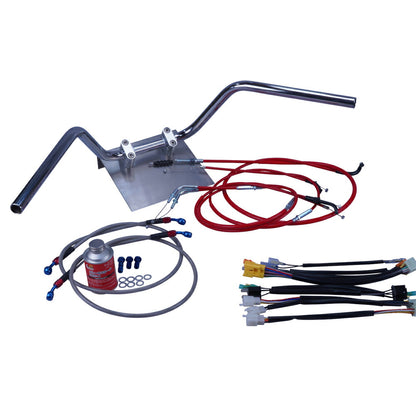 ZRX400/2 04-06年 ZR400E 鬼ハンドル セット カラー ワイヤー