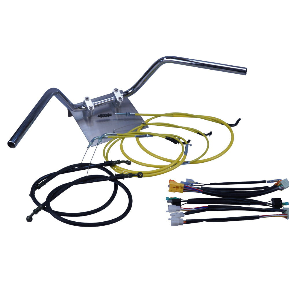 ZRX400/2 94-03年 ZR400E 鬼ハンドル セット カラー ワイヤー