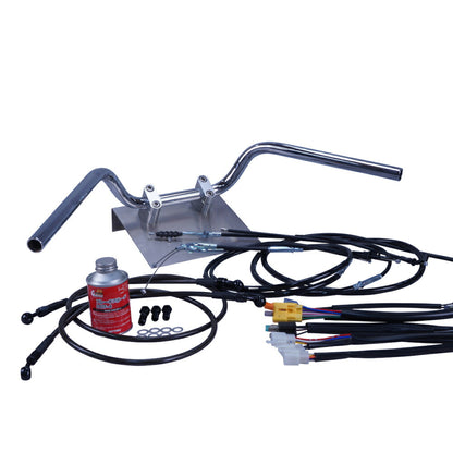 RZ250R 85年 1AR セミしぼりアップハンドル セット ブラック ワイヤー