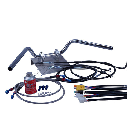 GSX400FS インパルス 81-82年 セミしぼりアップハンドル セット ブラック ワイヤー