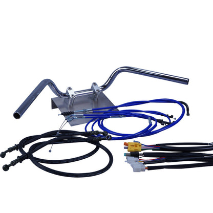 バンディット250 90-94年/GJ74 セミしぼりアップハンドル セット カラー ワイヤー