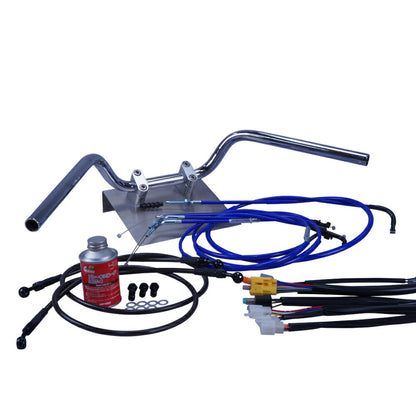 CB250T/400T ホーク2 セミしぼりアップハンドル セット カラー ワイヤー