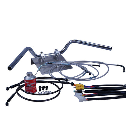 RZ250 85年 1AR セミしぼりアップハンドル セット メッシュ ワイヤー