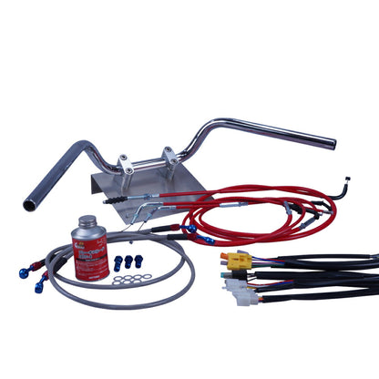 ZRX400/2 04-06年 ZR400E セミしぼりアップハンドル セット カラー ワイヤー