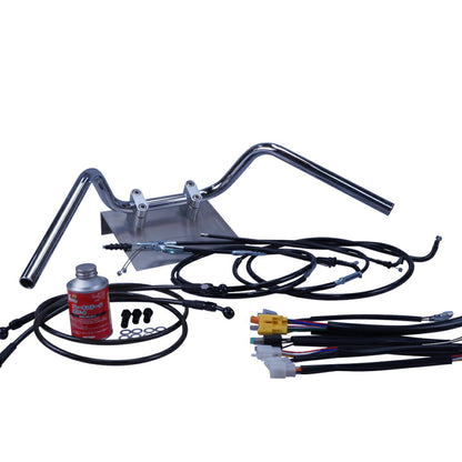 XJR400 95-97年 4HM セミしぼりアップハンドル セット ブラック ワイヤー